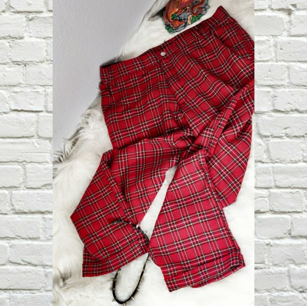 Lip Service Red Plaid Capri Pants